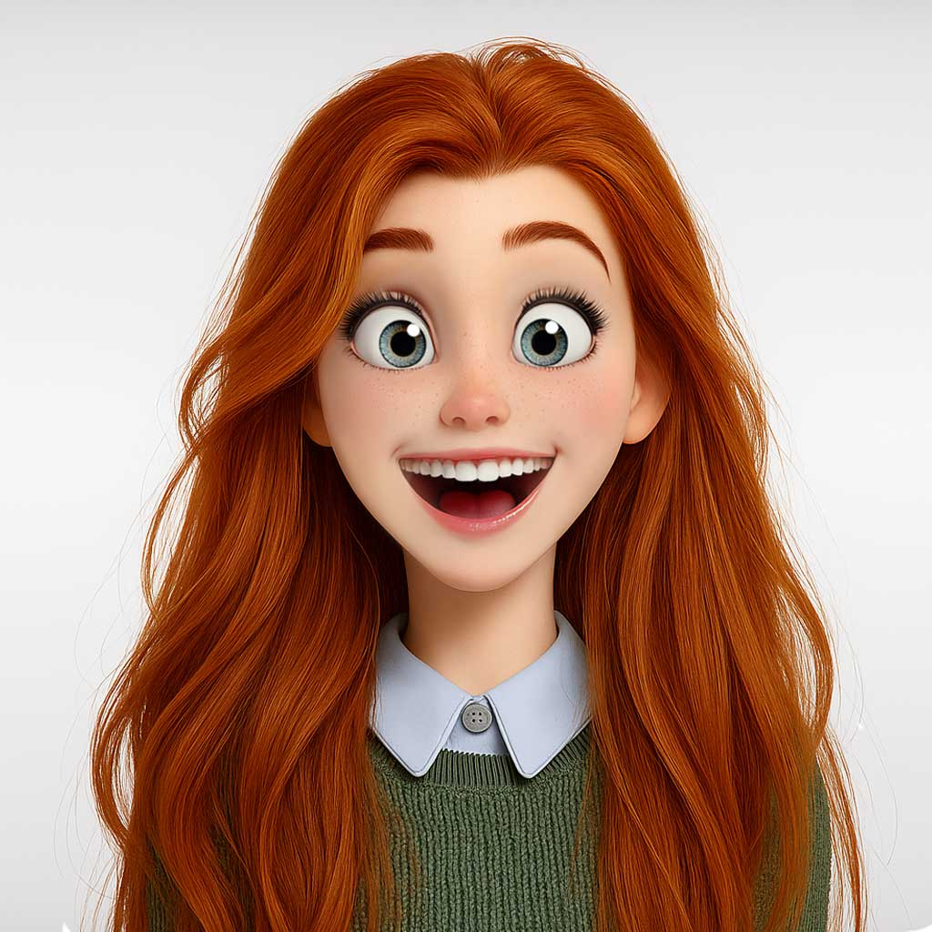 Celine komik figur rote haare